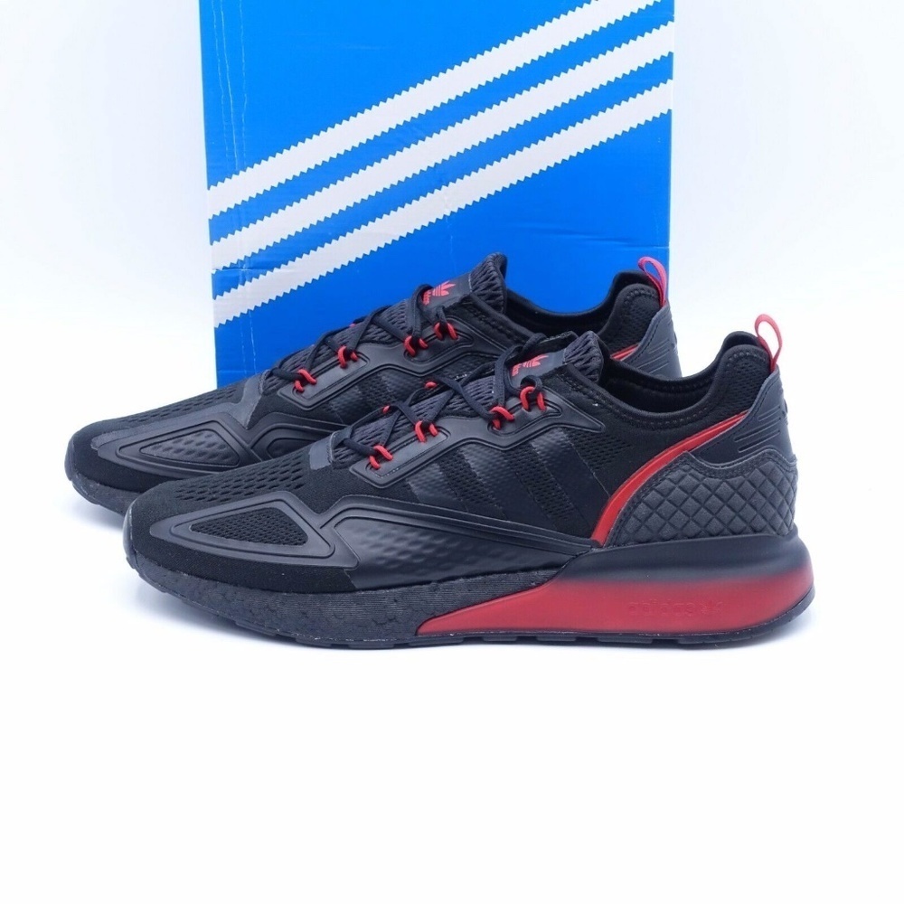 NEW adidas Originals ZX 2K Boost Sneakers FZ4641 Black/Red